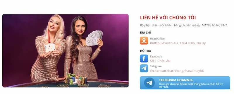 Những phương thức liên hệ với May88